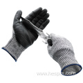 Hespax Polyester Automotive Anti-cut Nitrile Safety Glove